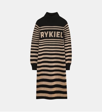 Robe à manches longues - Sonia Rykiel Kids - Doré et noir