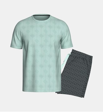 Pyjama court d'homme à imprimé en Lyocell - Impetus - Bleu marine