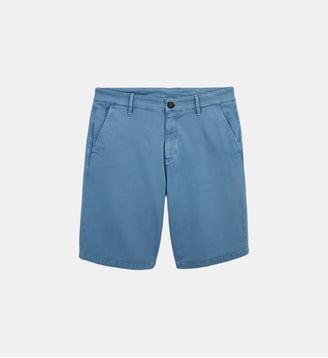 Bermuda 200 droit en coton stretch - Serge Blanco - Bleu clair