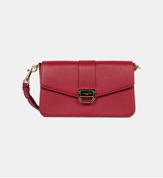 Sac trotteur Valor en cuir - Lancaster - Rouge carmin
