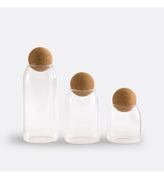 Lot de 3 bocaux en verre - La Redoute Interieurs - Transparent