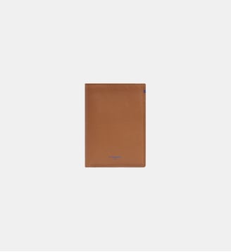 Grand portefeuille vertical zippé Martin en cuir lisse - Le Tanneur - Marron tan