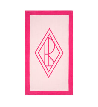 Serviette de plage  en coton - Ralph Lauren Home - White maui pink