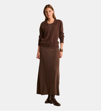 Robe Droite En Laine Mélangée Peyton - Maison 123 - Chocolat