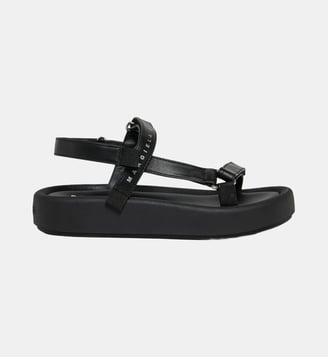 Sandales à brides en cuir - MM6 Maison Margiela - Noir