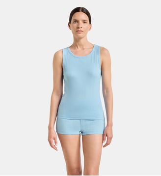 Boxer loose côtelé Dim x Inès de la Fressange - Dim - Bleu ciel