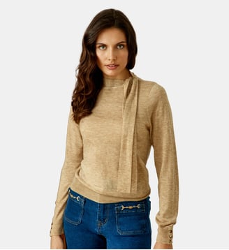 Pull col rond montant uni MALALY La Petite Etoile
