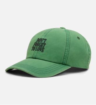 Casquette unisexe en coton "Don't forget to love" - AMI Paris - Vert bouteille lave