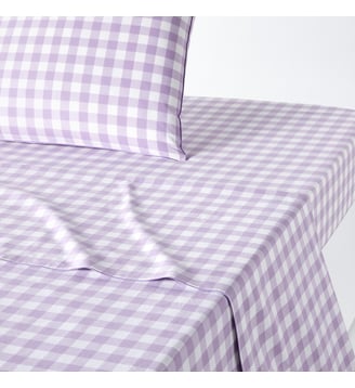 Drap plat coton - La Redoute Interieurs - Vichy violet