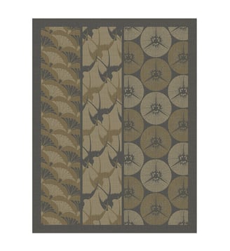 Torchon Yukata 100% coton - Le Jacquard Francais - Galet