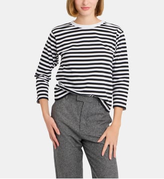 t-shirt en coton - Agnès b. - Noir et blanc