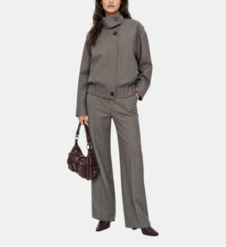 Blouson en laine mélangée beige The Kooples