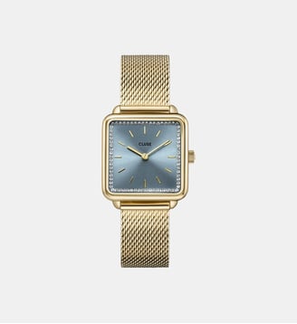 Montre La Tétragone Bleu CW10310 - Cluse - Doré