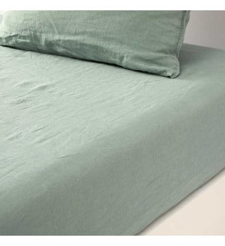 Drap housse  en lin lavé Desforges