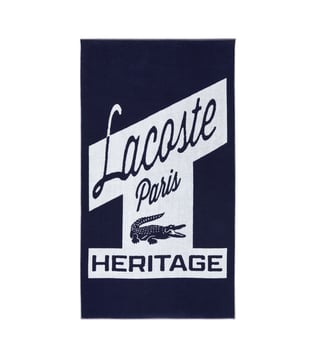 Serviette de plage  en coton - Lacoste Home - Marine