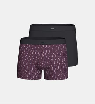 Lot 2 Boxers en Coton Modal - Impetus - Bordeaux bleu marine