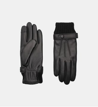 Darius Gants Homme en Cuir Doublés Alpaga Agnelle