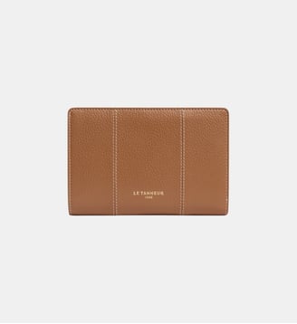 Portefeuille moyen modèle Marguerite en cuir grainé - Le Tanneur - Camel