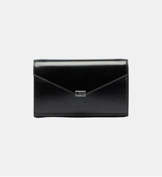 Portefeuille en cuir brillant effet froissé - Diesel - Noir