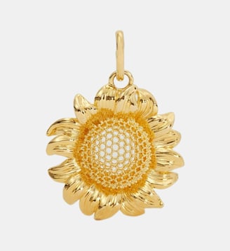 Pendentif fleur de tournesol dorée, Vitalité et Loyauté Les Néréides