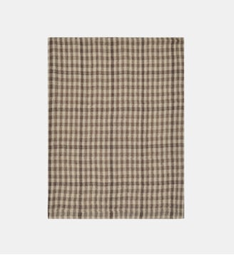 Echarpe à carreaux en laine et soie - RIANE - Gerard Darel - Marron