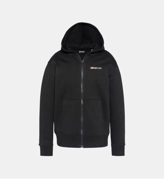 Sweatshirt à capuche zippé enfant - Schott - Noir