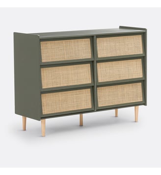Commode 6 tiroirs en cannage La Redoute Interieurs