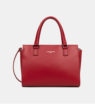 Sac cabas Constance cuir - Lancaster - Rouge foncé