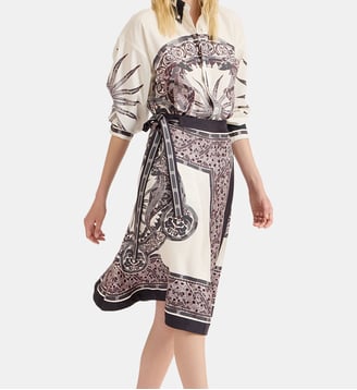 Jupe Pareo Midi Cobra Placée Grey - La DoubleJ - Gris