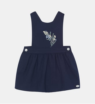 Robe -  broderies fleurs - Tartine Et Chocolat - Marine