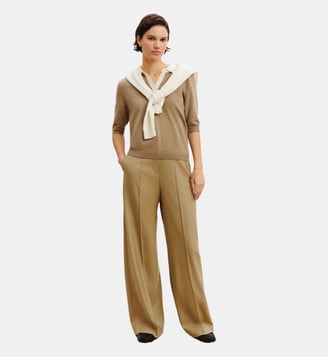 Polo bicolore - Bompard - Beige cendre et naturel