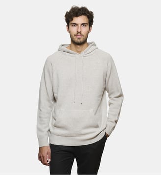 Pull à capuche en laine et cachemire ECRU - Atelier Privé - Écru