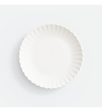 Lot de 6 assiettes à dessert, en porcelaine - La Redoute Interieurs - Blanc