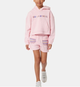 Sweat-shirt molleton à capuche - Sonia Rykiel Kids - Rose