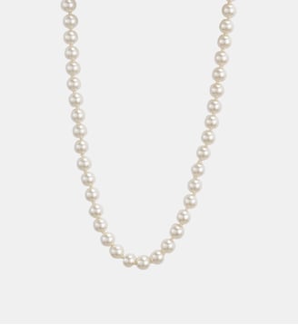 Collier de perles en verre 8mm - Balaboosté - Blanc