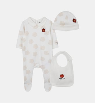 Ensemble pyjama, bonnet et bavoir - Kenzo Kids - Off white