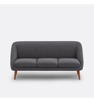 Canapé polyester, 2 ou 3 places - La Redoute Interieurs - Gris anthracite
