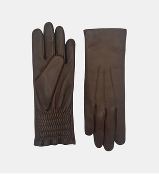 Gants New Betty Femme Cuir Doublés Lapin - Agnelle - Cognac