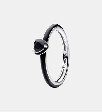 Bague Cœur Chakra Noir Pandora