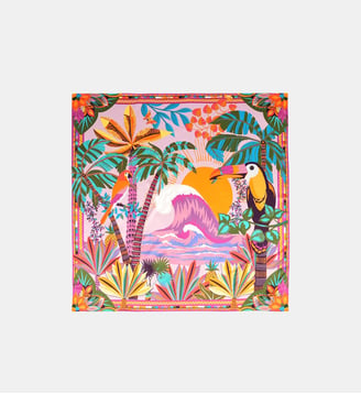 Foulard medium à motifs HAWAI - Wild - Rose
