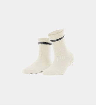 Chaussettes À Picots Cuddle Pads Coton - Falke - Blanc cassé ciel