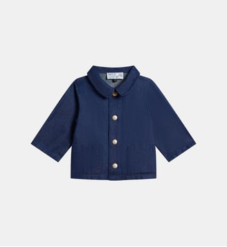 veste pression en denim - Agnès b. - Bleu denim