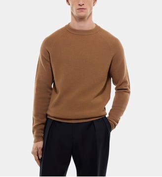 Pull droit en laine point de riz - Fursac - Noisette