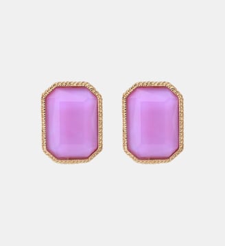 Boucles d'oreilles clips   - Louise - Satellite - Violet