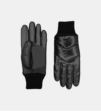 Gants Snowy Homme Cuir et Nylon Doublés Alpaga Agnelle
