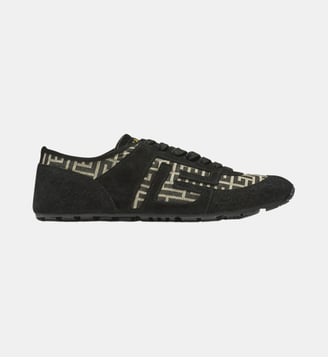 Baskets Racer 45 en jacquard monogramme - Balmain - Noir