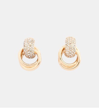 Boucles d'oreilles nœud doré à strass - Balaboosté - Doré