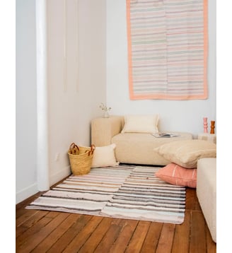 Tapis aux motifs graphiques Olivier N°126- Produit chiné - Debongout - Multicolore