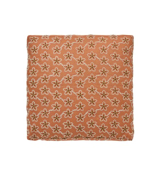 Housse de coussin brodée en lin, FLEURS Alexandre Turpault