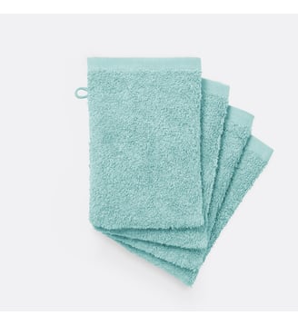 Lot de 4 gants de toilette éponge Scénario La Redoute Interieurs